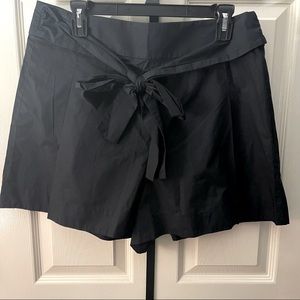 J. Crew Tie Front Black Shorts
